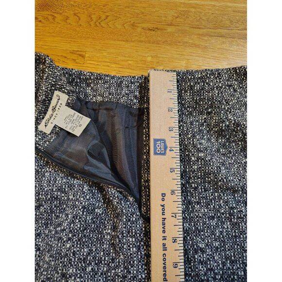 Eddie Bauer vtg fully lined pencil skirt salt and pepper wool blend women's size - Picture 2 of 7